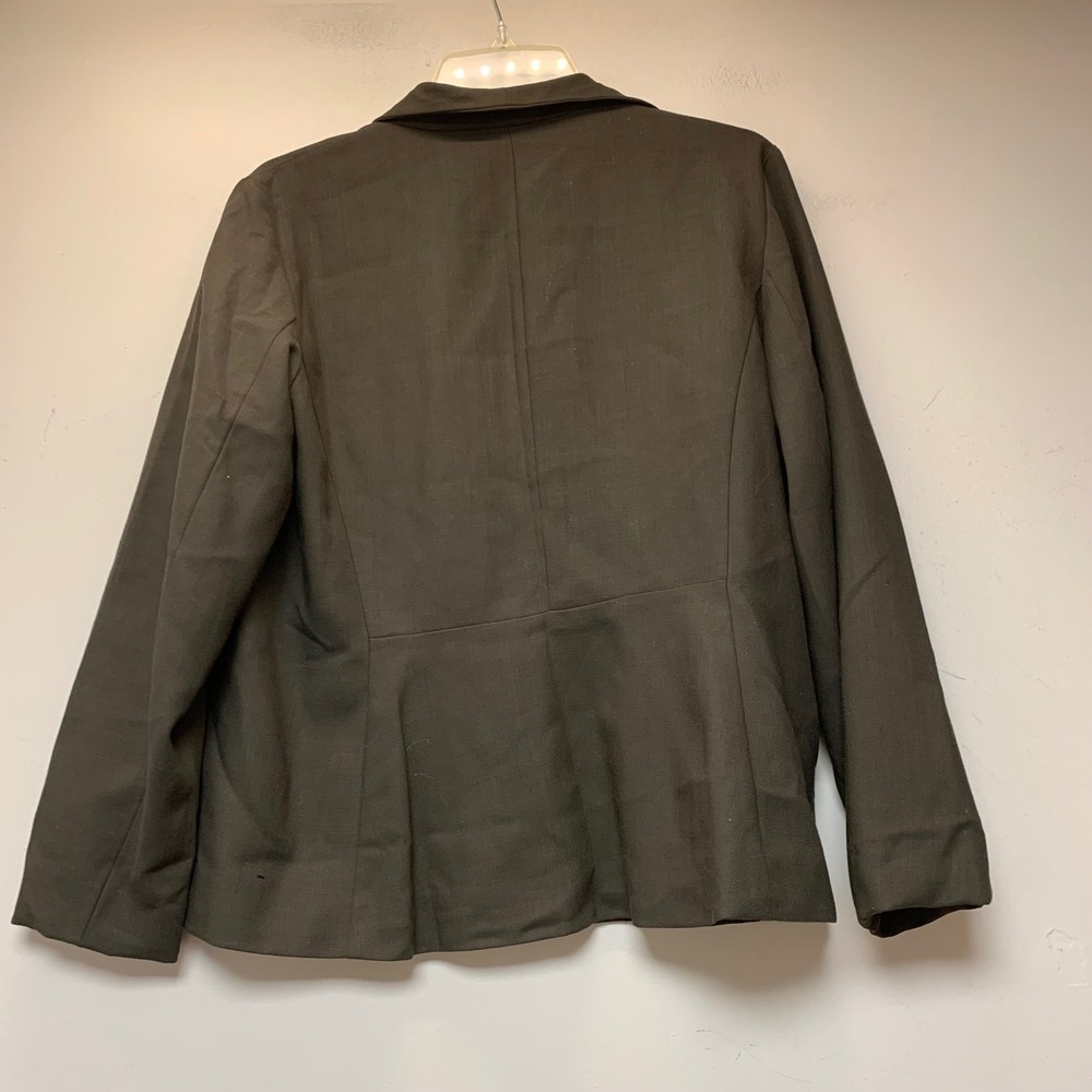 Eileen Fisher Blazer Womens S Brown Excellent 100% Italian Wool Open Front Jack - Picture 6 of 7